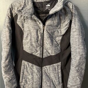 Women's Gray and Black NorthFace Jacket